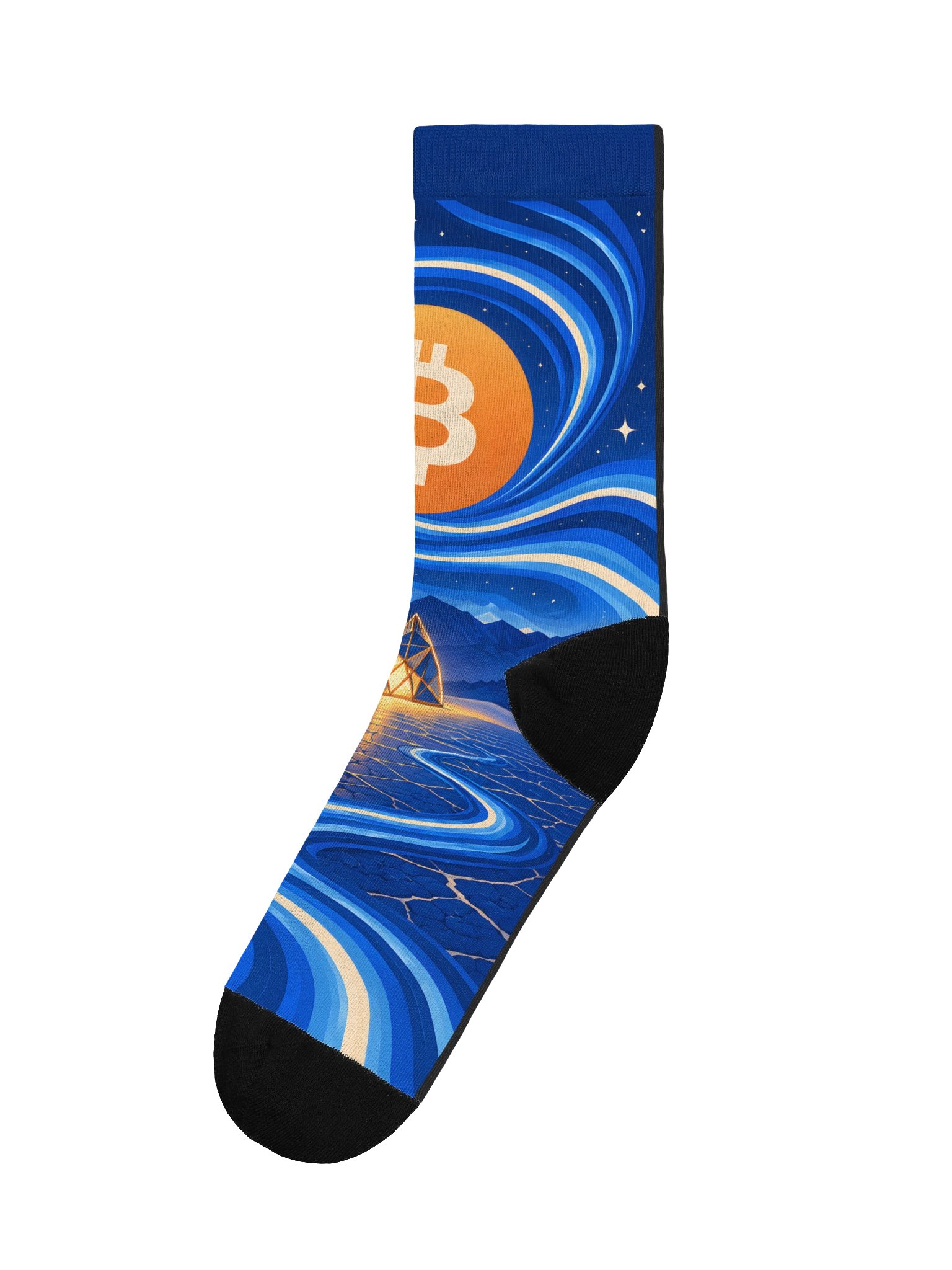 Midnight Playa Bitcoin Crew Socks product image (1)