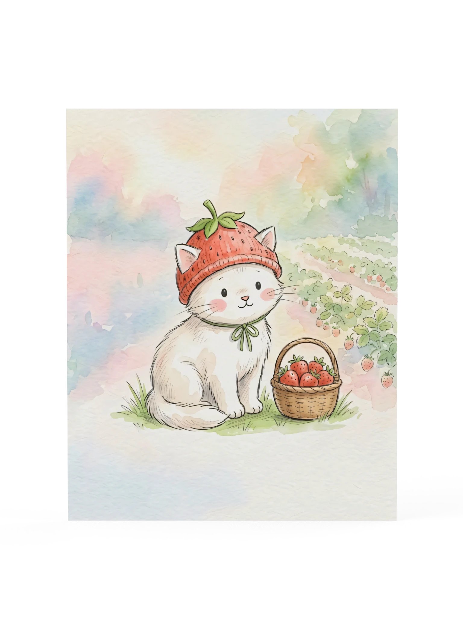 Strawberry Hat Kitten Poster product image (15)