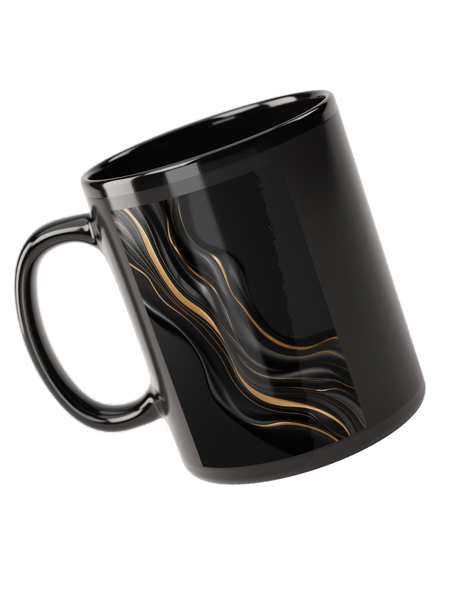 Midnight Gold Flow Ceramic Mug – Luxury Black & Gold Coffee Cup for Home & Office product image (5)
