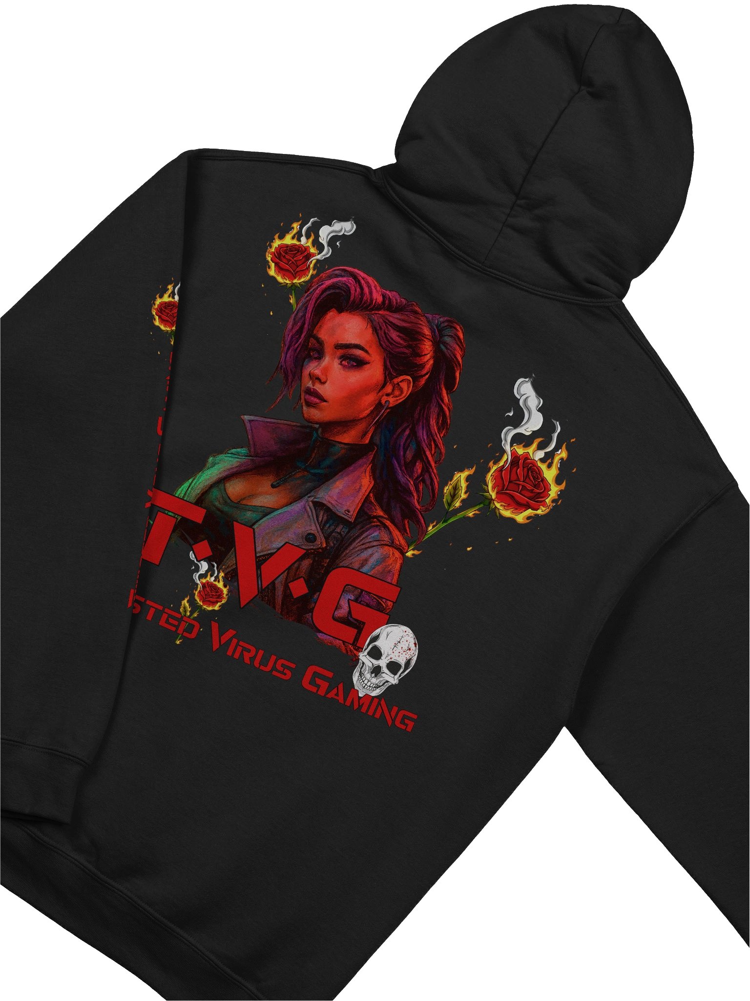 Twisted Virus Gaming - Anime girl n Fire Roses, Skull product image (2)