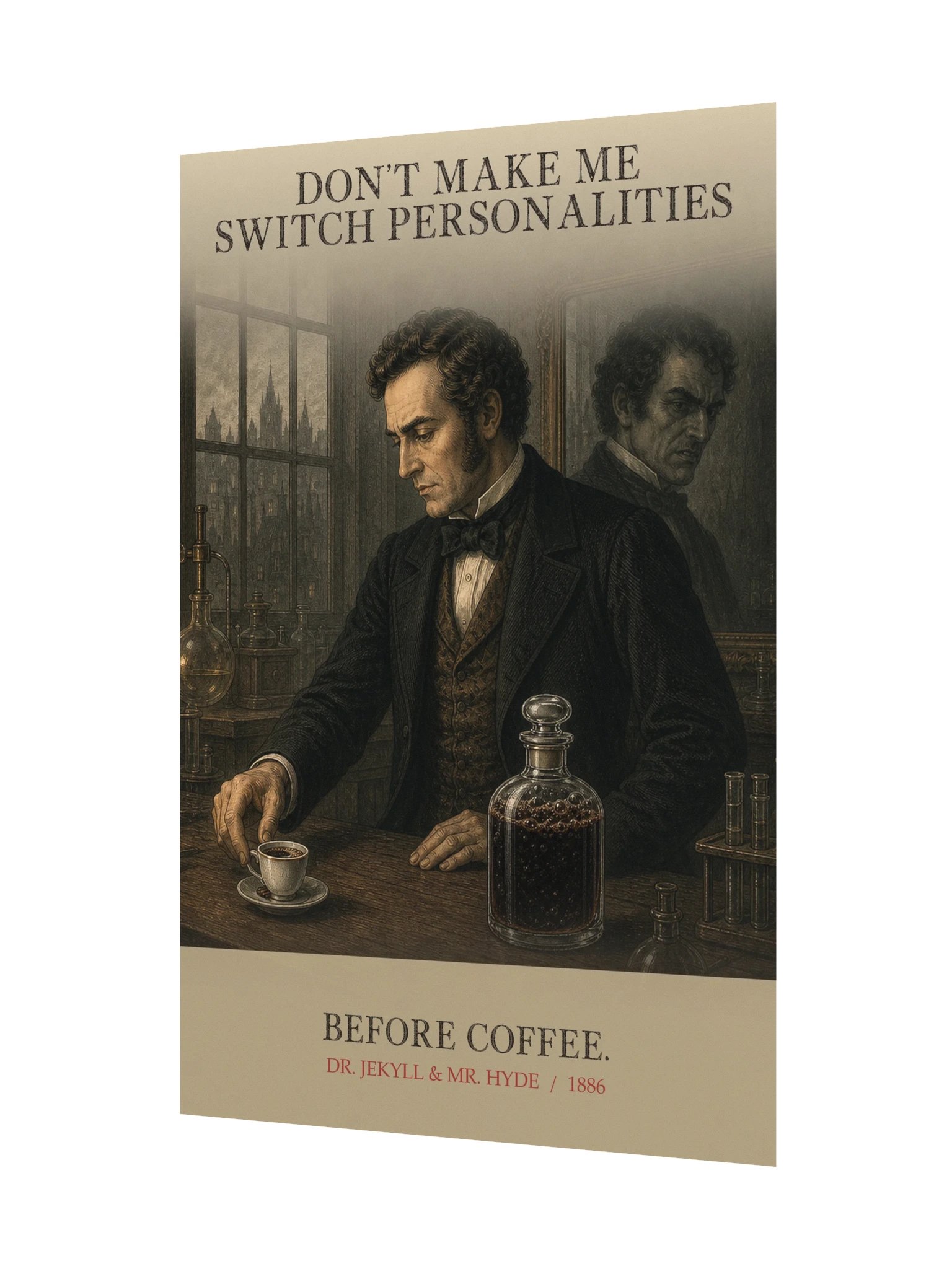 Personalities Before Coffee -- The Strange Case of Dr Jekyll and Mr Hyde Art Print product image (11)
