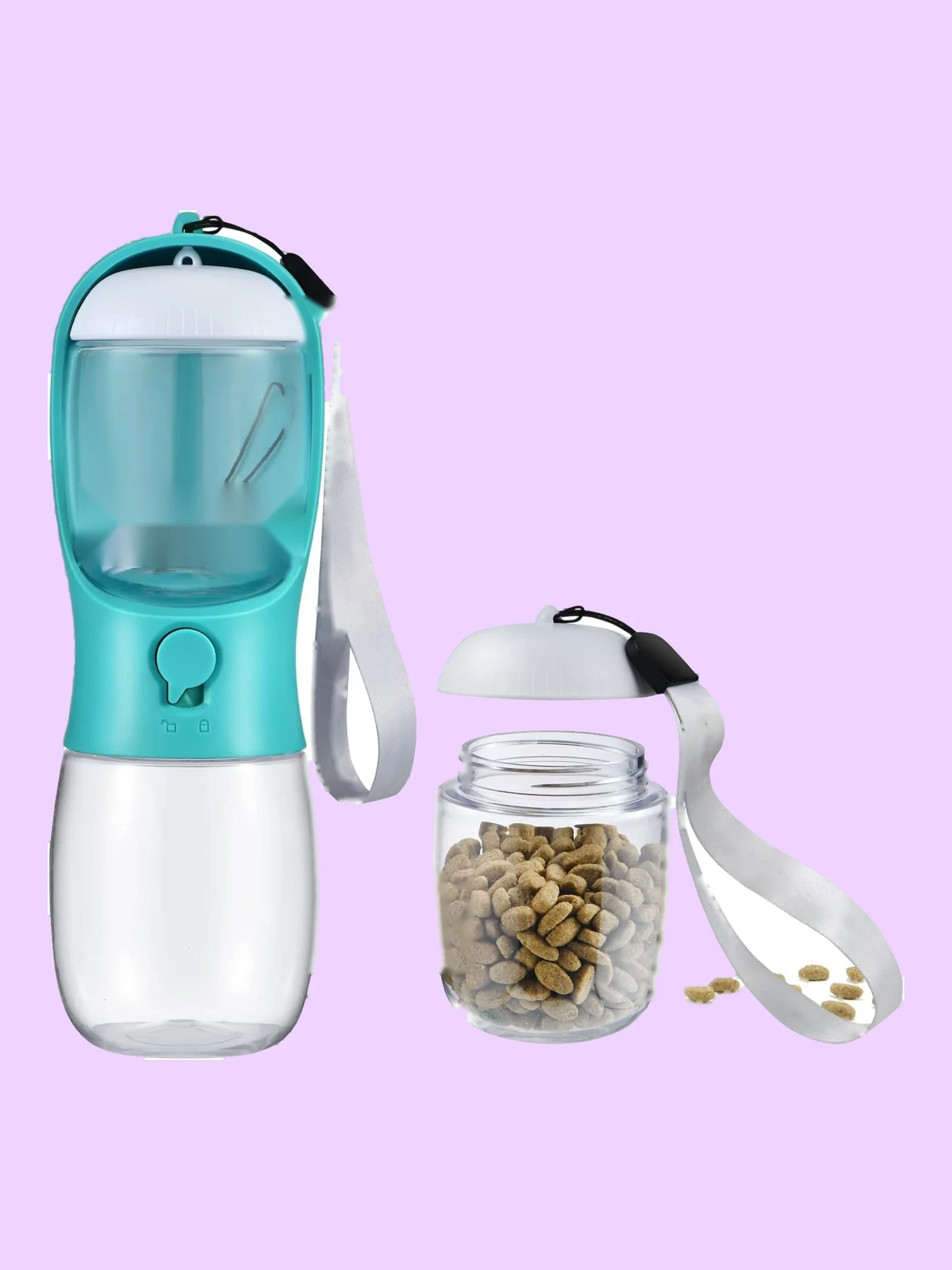 Portable Dog Water Bottle with Treat Container product image (4)