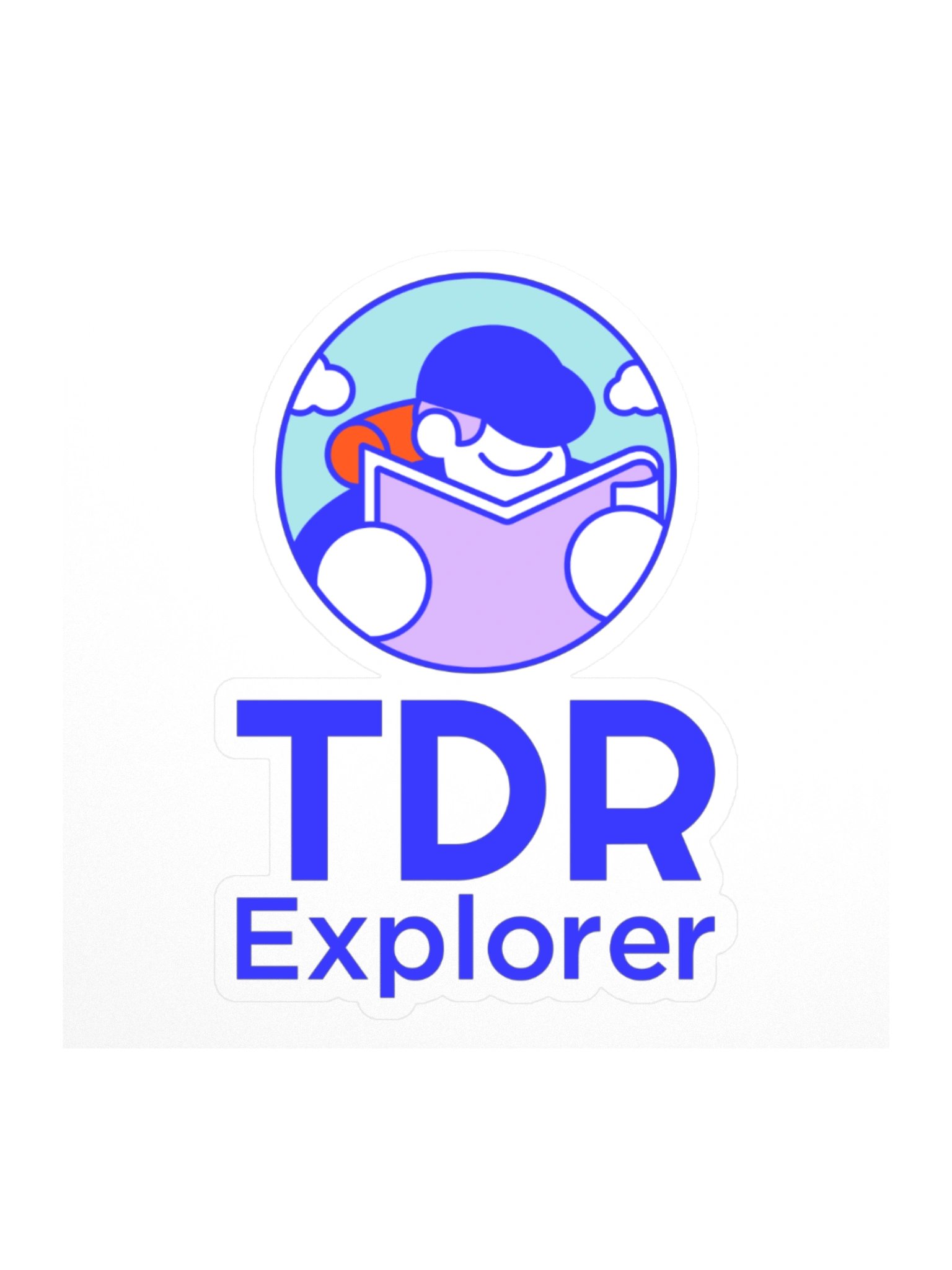 TDR Explorer Reading Logo Kiss Cut Sticker product image (1)