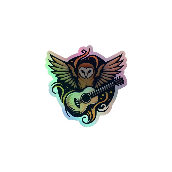 Holographic Owl In Flight Sticker product image (1)