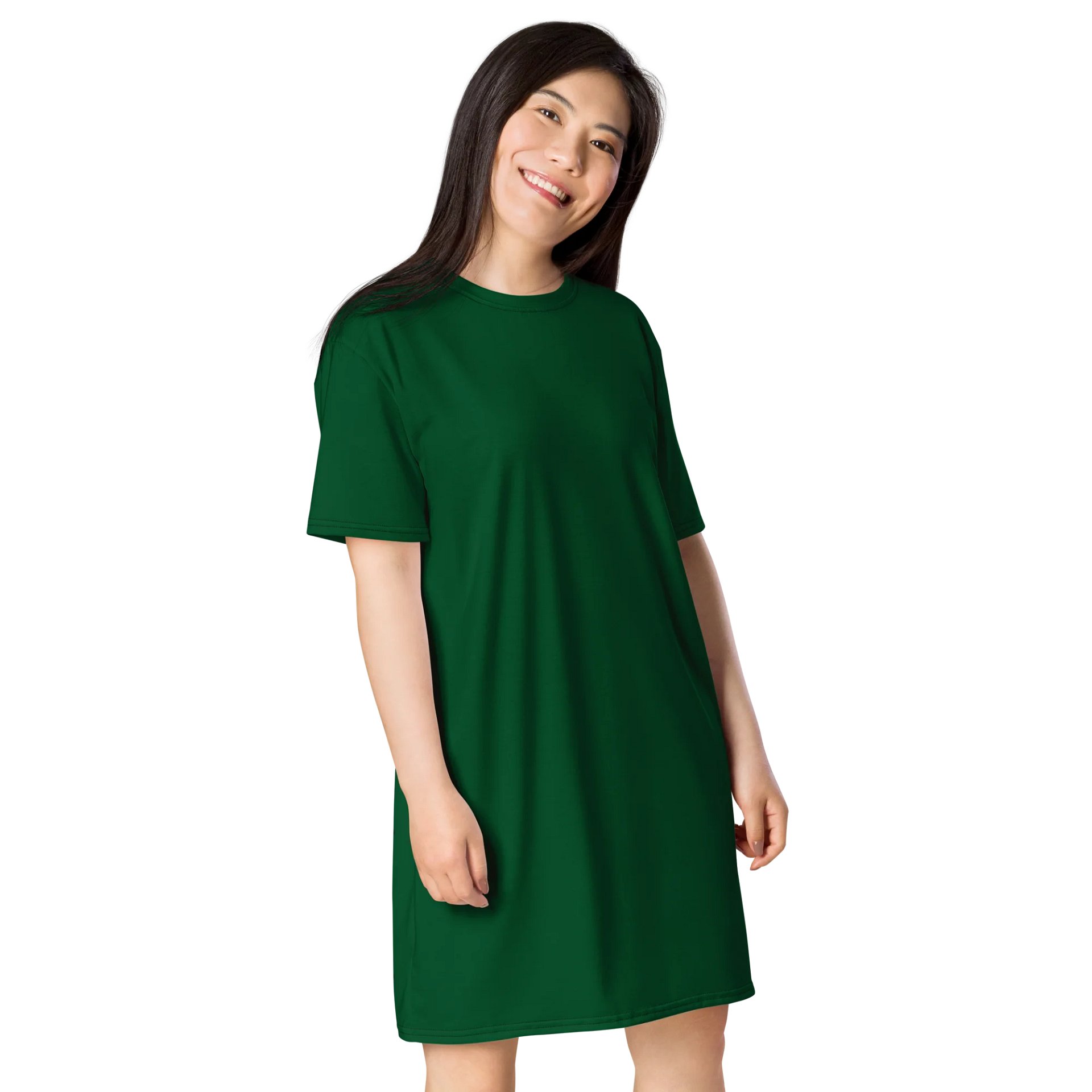 Oversized T-Shirt Dress - Deep Forest Green, Sizes 2XS-6XL product image (4)