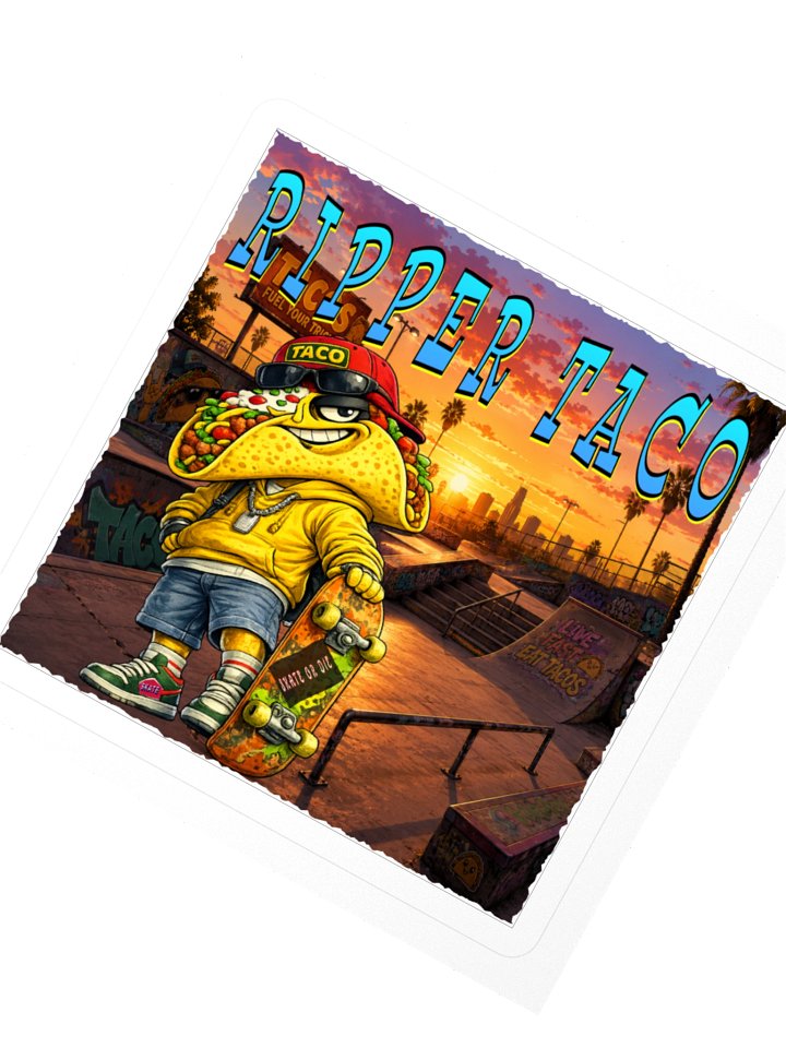 Ripper Taco Skatepark Sticker The Taco Family product image (6)