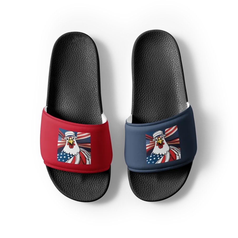 Patriotic Rooster Men's Slides product image (7)
