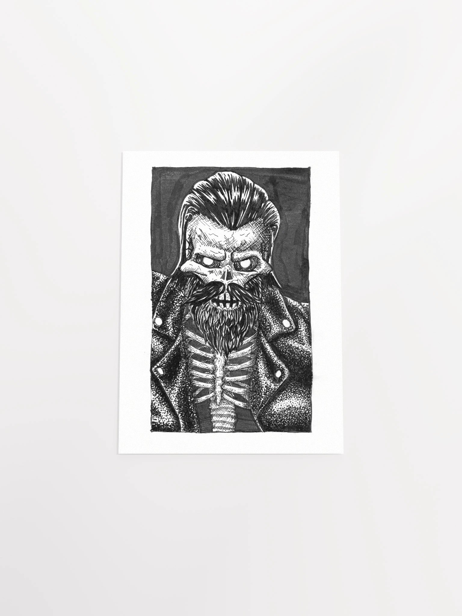 Skeleton Biker Print product image (4)