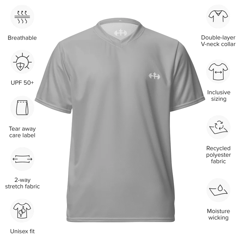 His House Mens Performance V-Neck T-Shirt - Silver product image (7)
