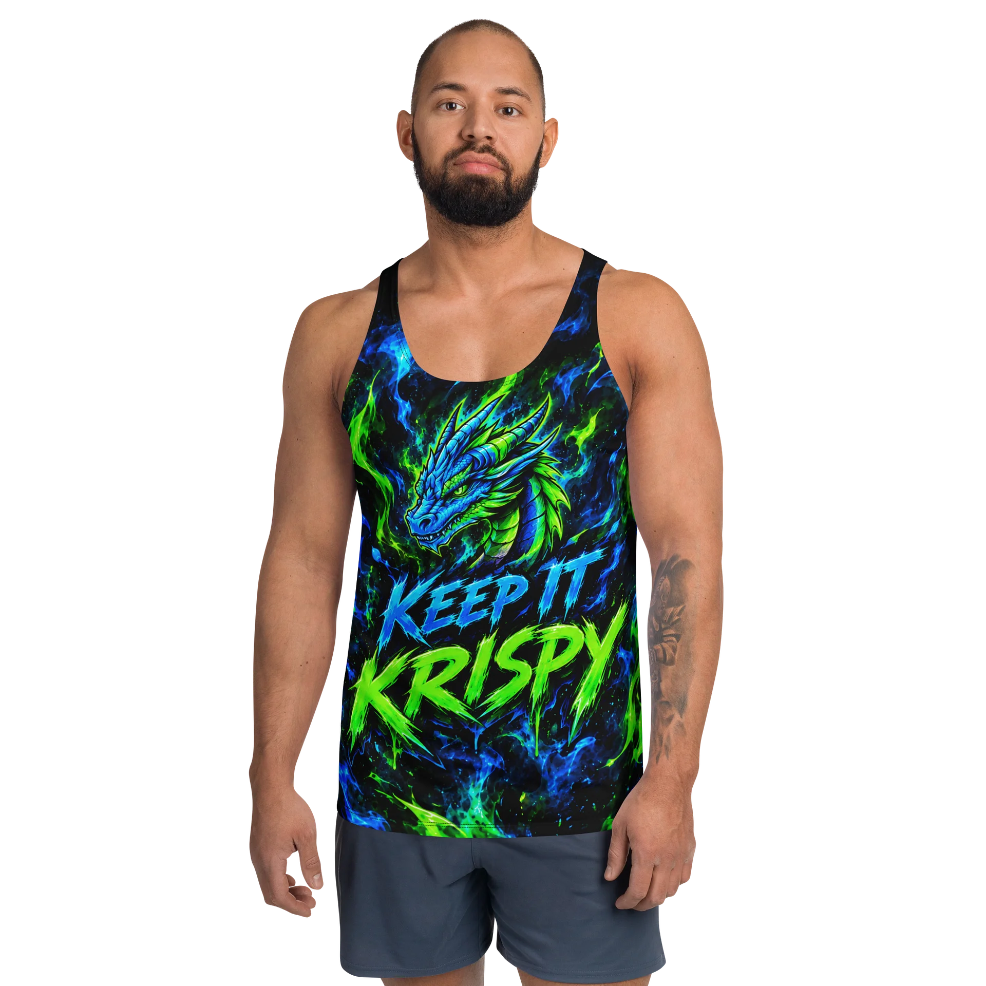 Keep It Krispy Neon Dragon Tank Top product image (1)