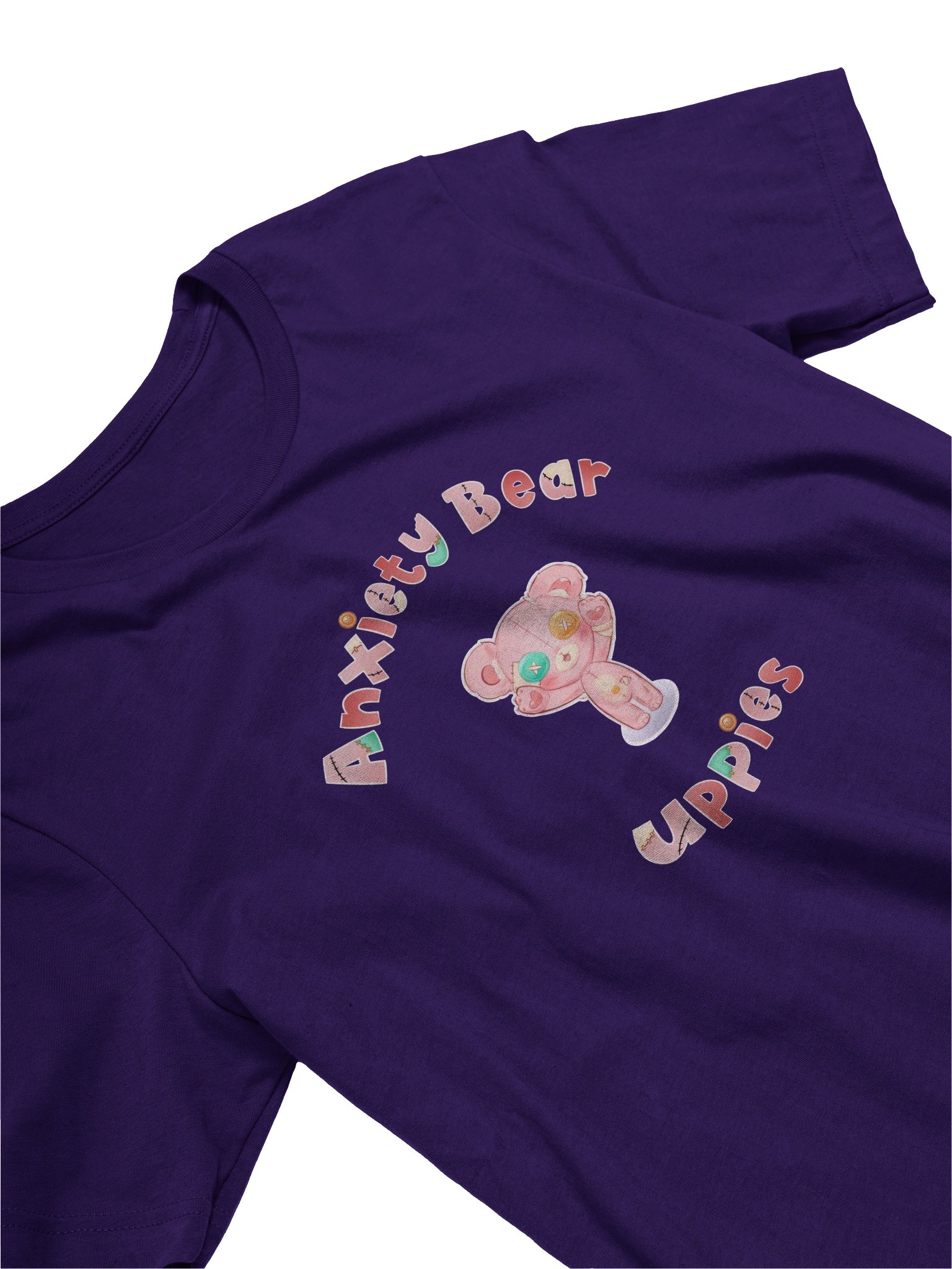 Anxiety Bear Uppies Unisex T-Shirt product image (19)