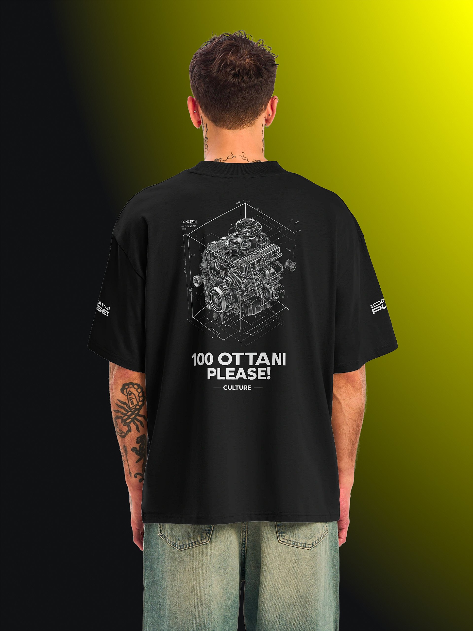 100 Ottani Please!™ Oversized Unisex Racing Streetwear Graphic T-Shirt | Checkpoint Edition product image (2)