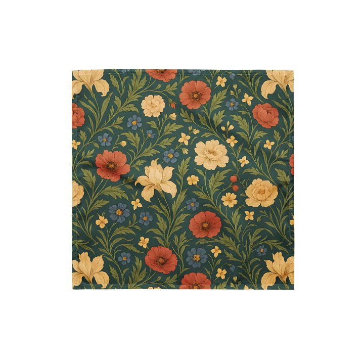 Vintage Wildflower Meadow Bandana – Cottagecore Floral Accessory product image (1)