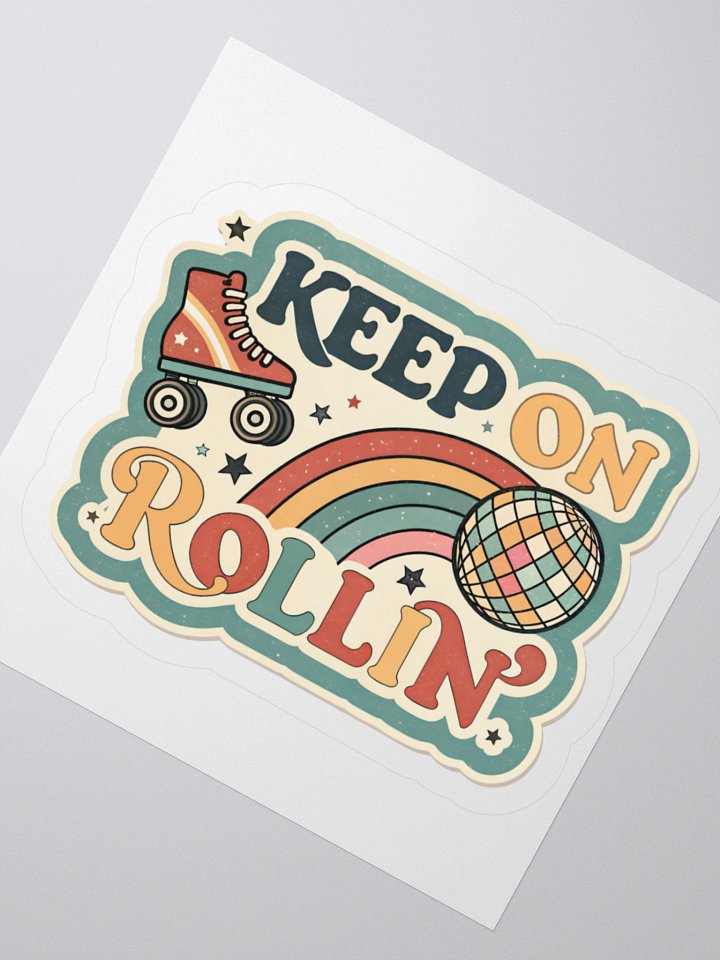 Retro Roller Skate 'KEEP ON ROLLIN’' Sticker product image (4)