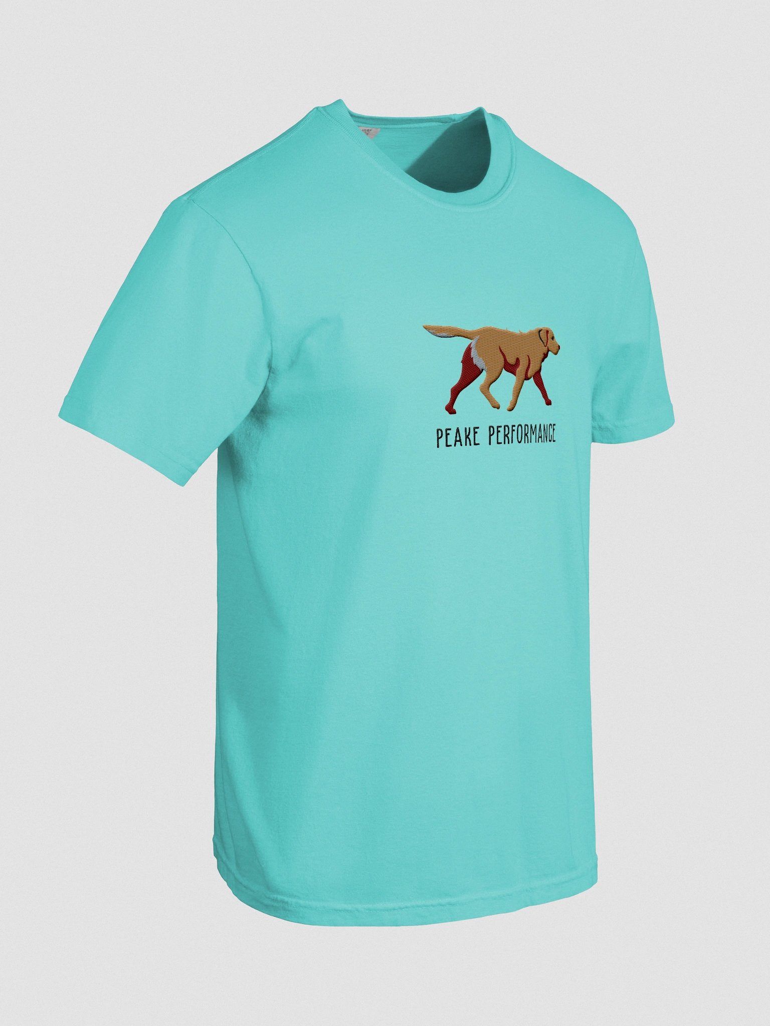 Peake Performance T-Shirt(Embroidered) of a Chesapeake Bay Retriever(Tan) product image (11)
