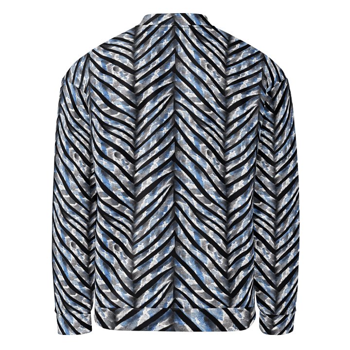 Blue Grey Snake Skin Bomber Jacket product image (2)