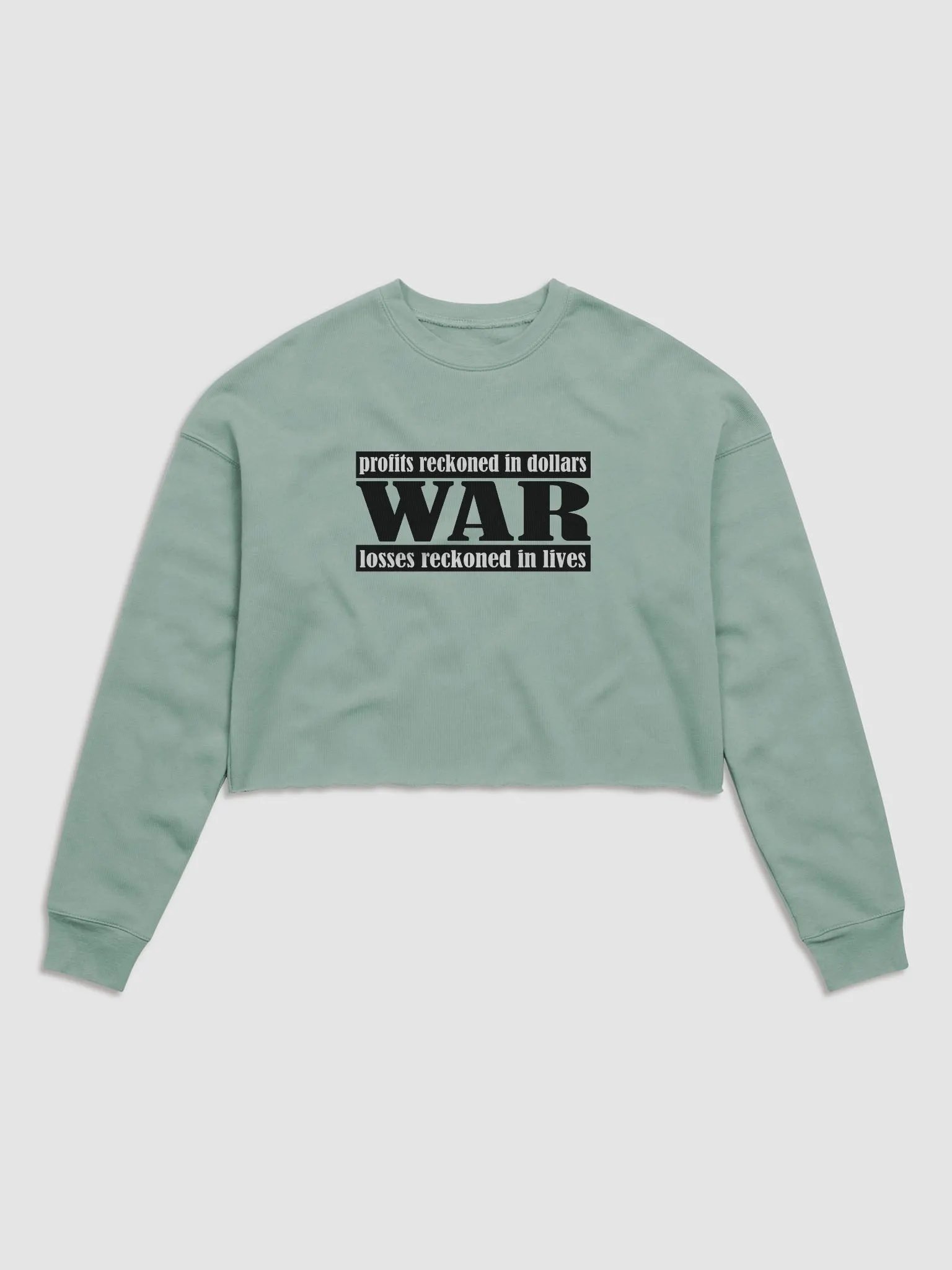 The Cost Of War - Bella+Canvas Women's Fleece Crop Sweatshirt product image (2)
