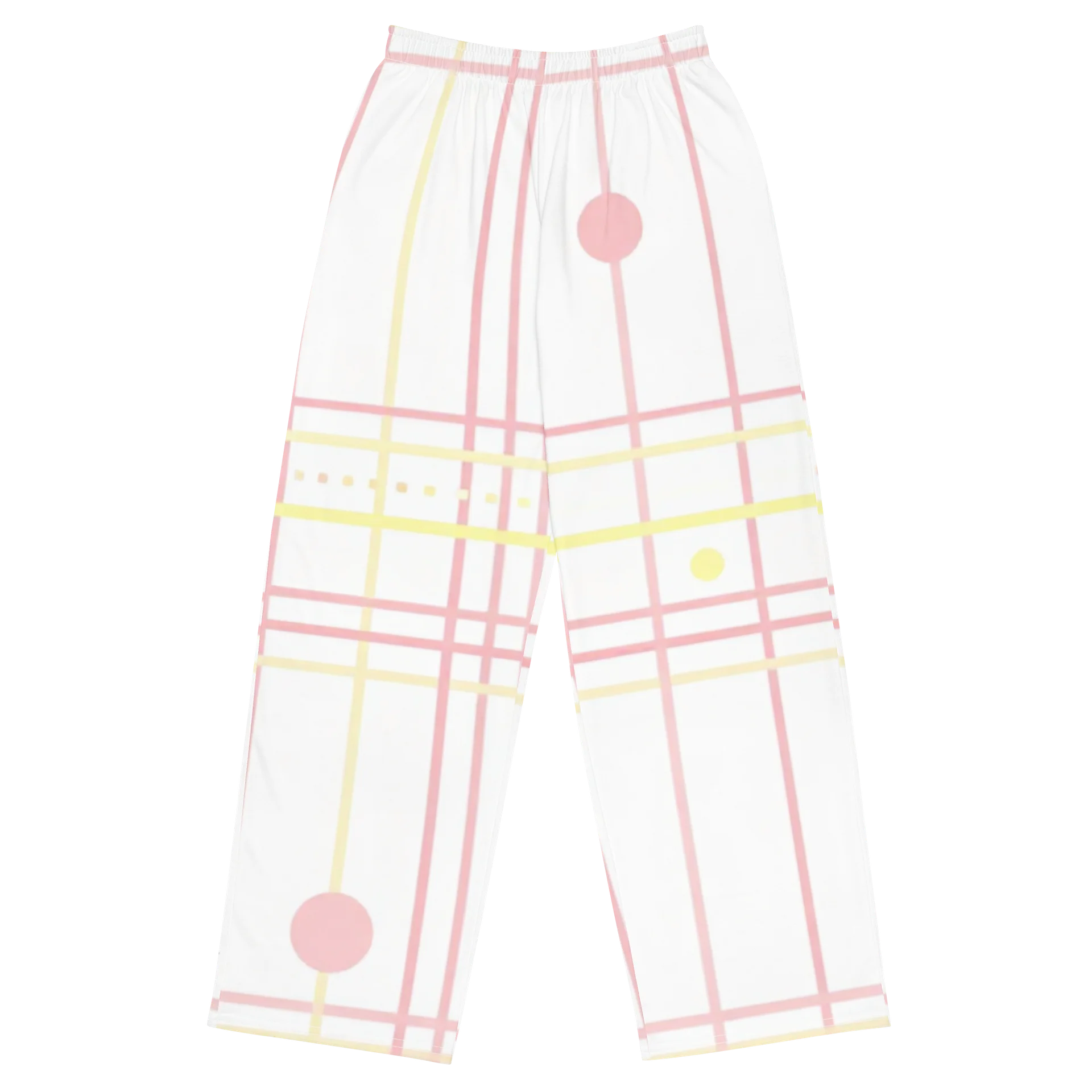 Pastel Grid Wide-Leg Pants product image (1)