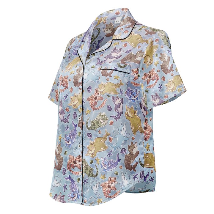 CATSHARK - short sleeve pajama top product image (1)