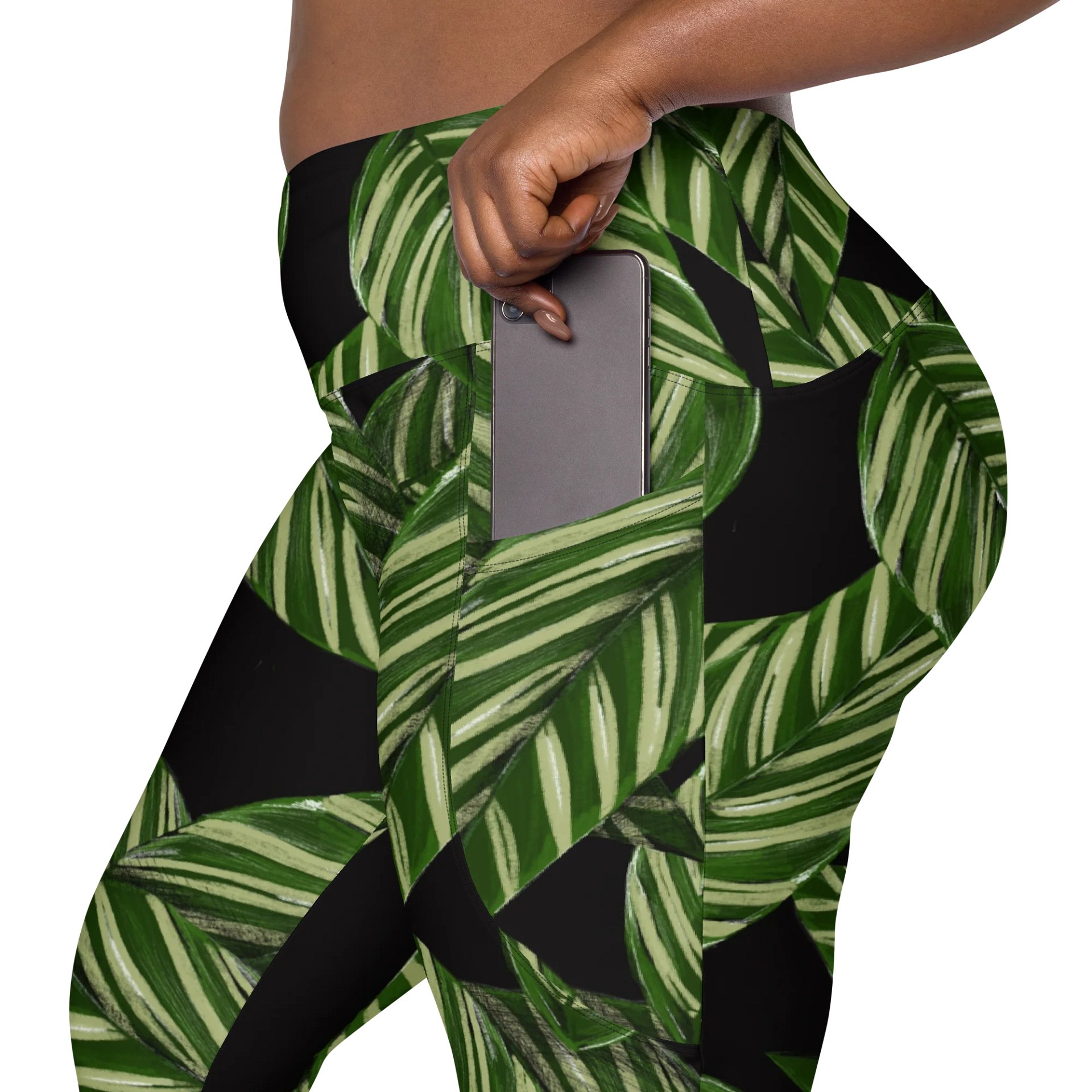 Barry Grady Leaf Crossover Leggings with Pockets product image (8)