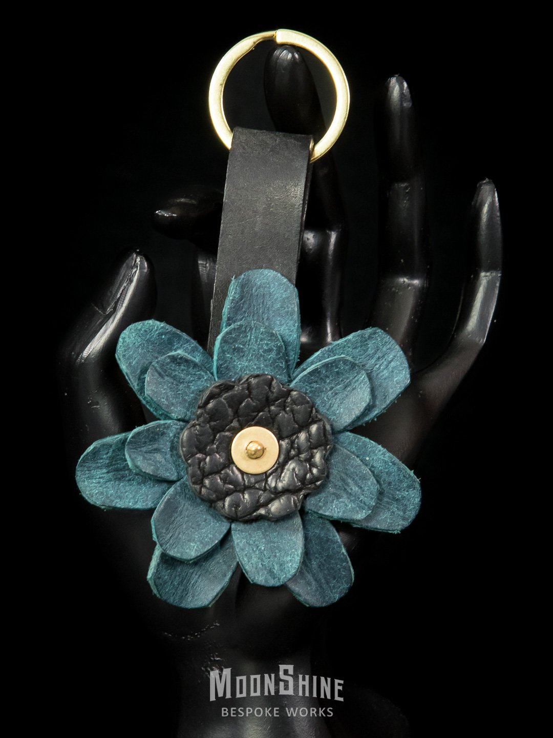 Blue Pueblo Flower Bag Charm Keyring product image (1)