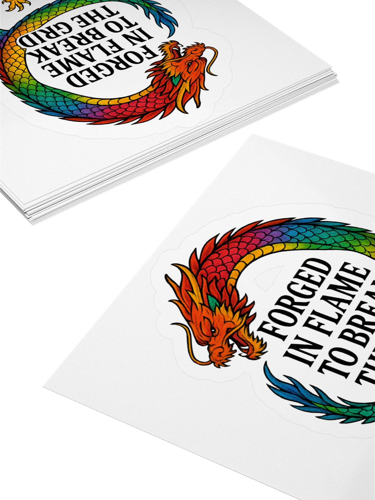 🐉 Forged in Flame – Dragon Sigil Sticker Stick the signal. Break the grid. product image (4)