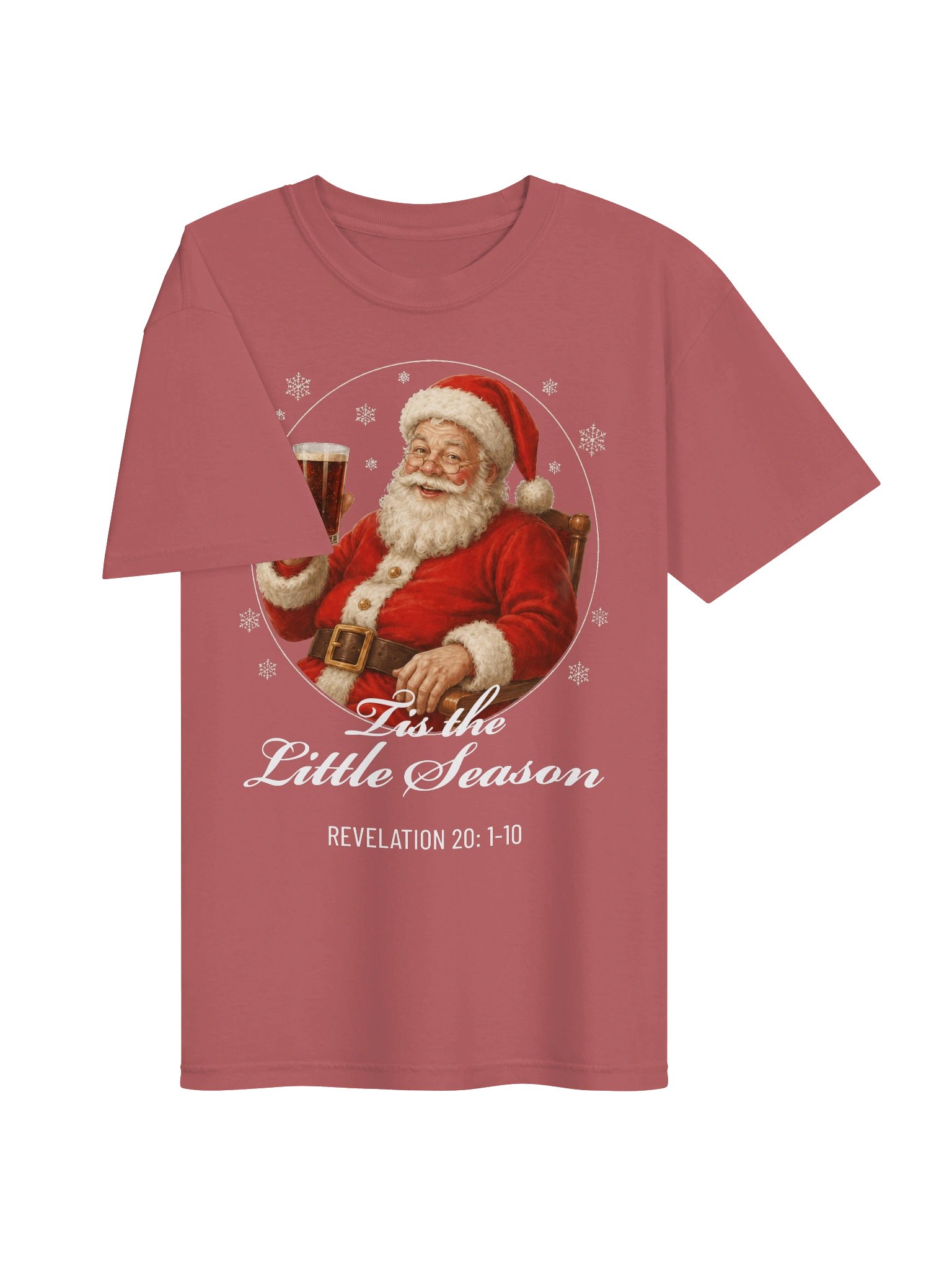 ’Tis the Little Season Vintage Santa Christmas T-Shirt product image (11)