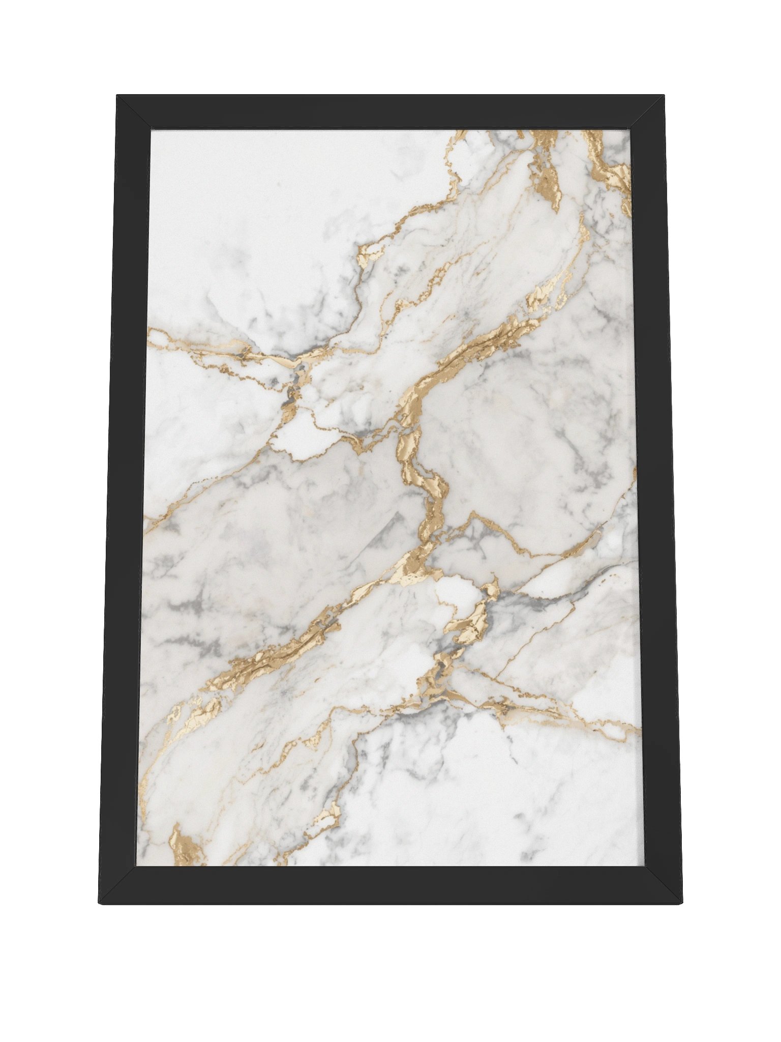 Golden Veins Marble Wall Art | Elegant White & Gold Abstract Decor-30×46 cm product image (8)