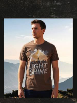 Let's power your day with faith! In this t-shirt design, mountain reminds us that God is bigger than every challenge we face. The hiker represents our journey with Christ, and the light behind the summit reminds us to let our light shine wherever He leads us. Remember, Jesus is the best hiking partner you'll ever have! Link to our shop in bio. When you buy the shirt, a free Let Your Light Shine Vinyl Sticker is available as a gift. Use code SHININGLIGHT26 for your free gift during checkout when you buy the t-shirt. #christiantok #christianclothing #matthew516 #christianworkout #prayerwalk 