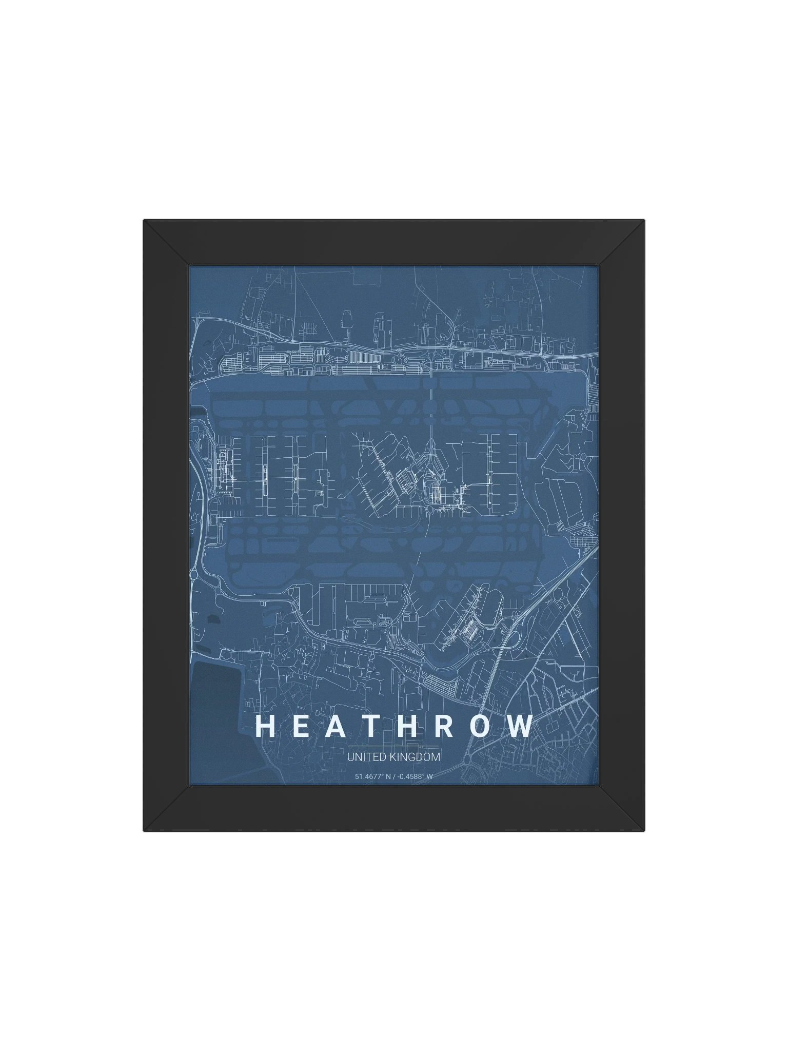 Framed London Heathrow Blueprint Poster product image (4)