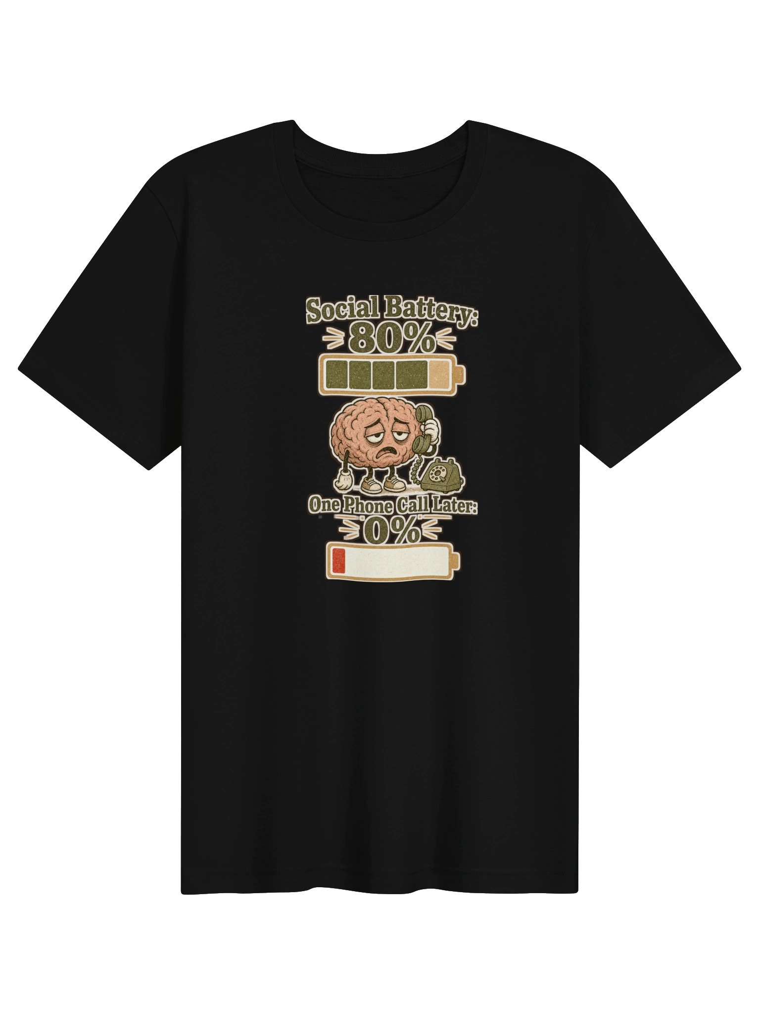 Social Battery: 80% One Call Later Tee product image (3)