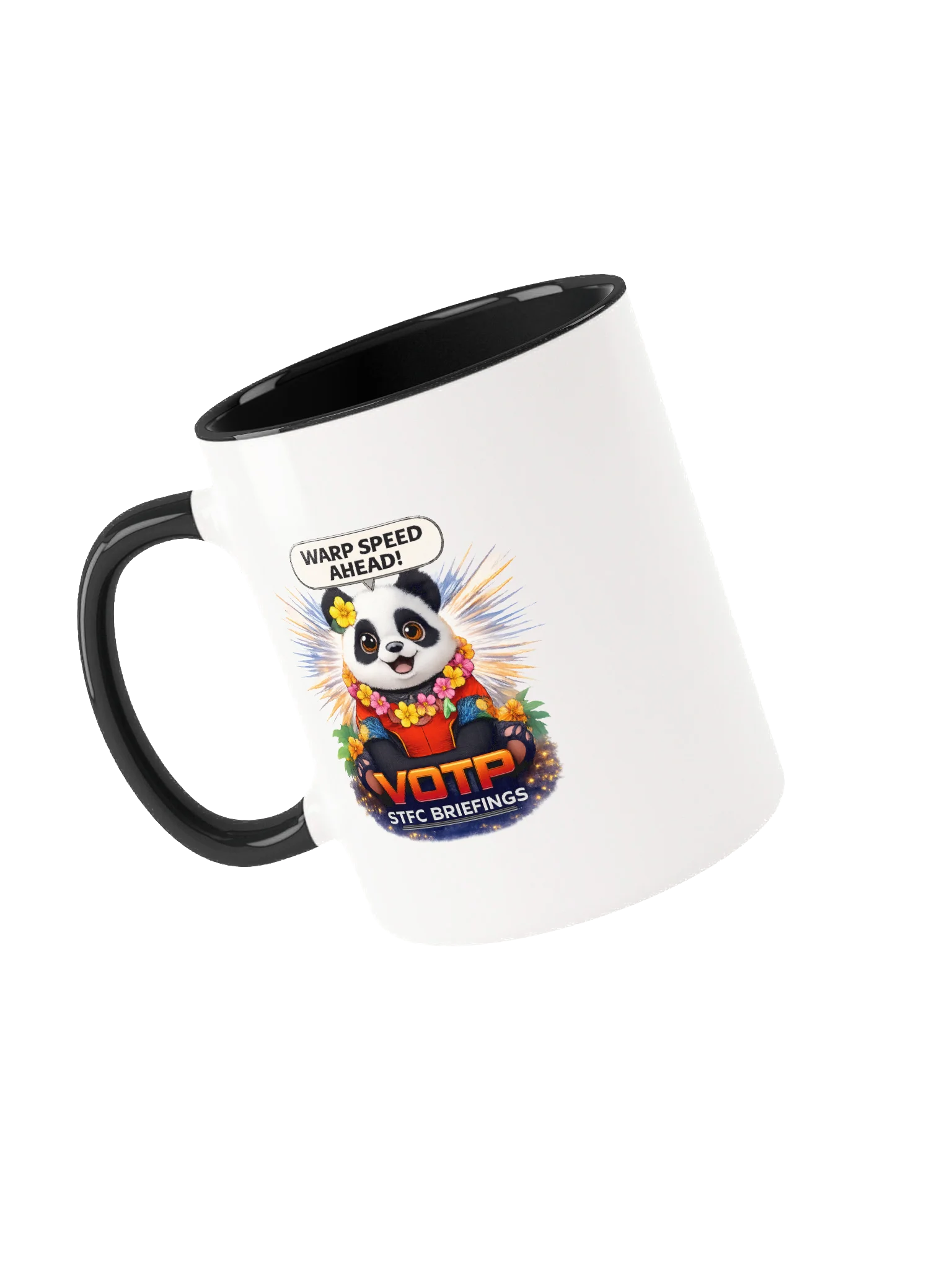 STFC Briefings - Panda Collection black and white mug product image (1)