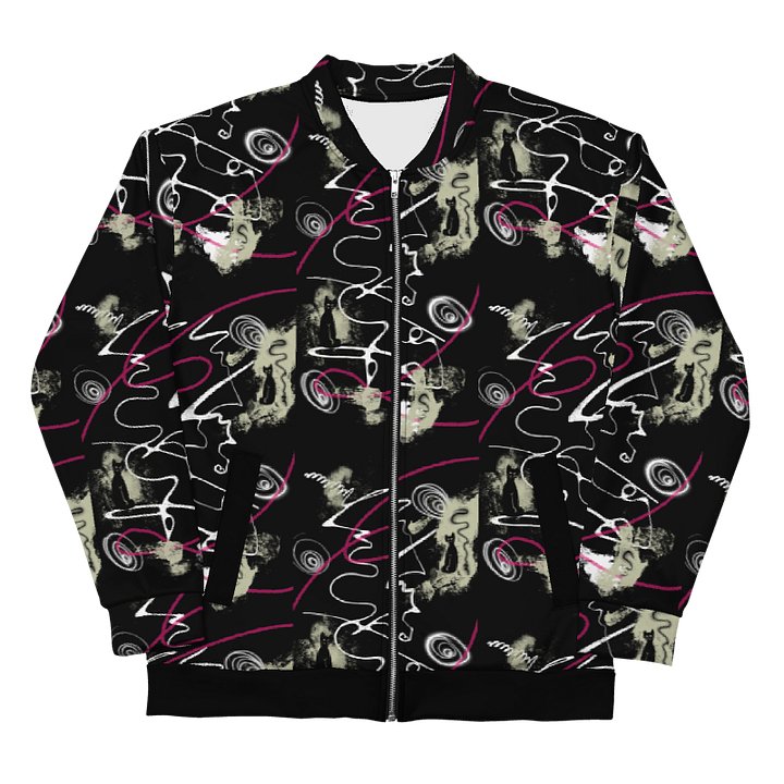 ScribbleWear 'Black Cat' Unisex Bomber Zip Jacket product image (1)