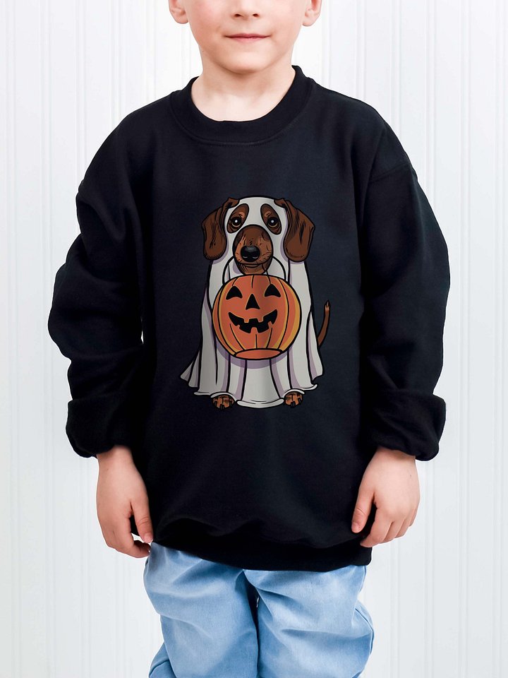 Halloween Dachshund(Red & Tan) Youth Sweatshirt product image (1)