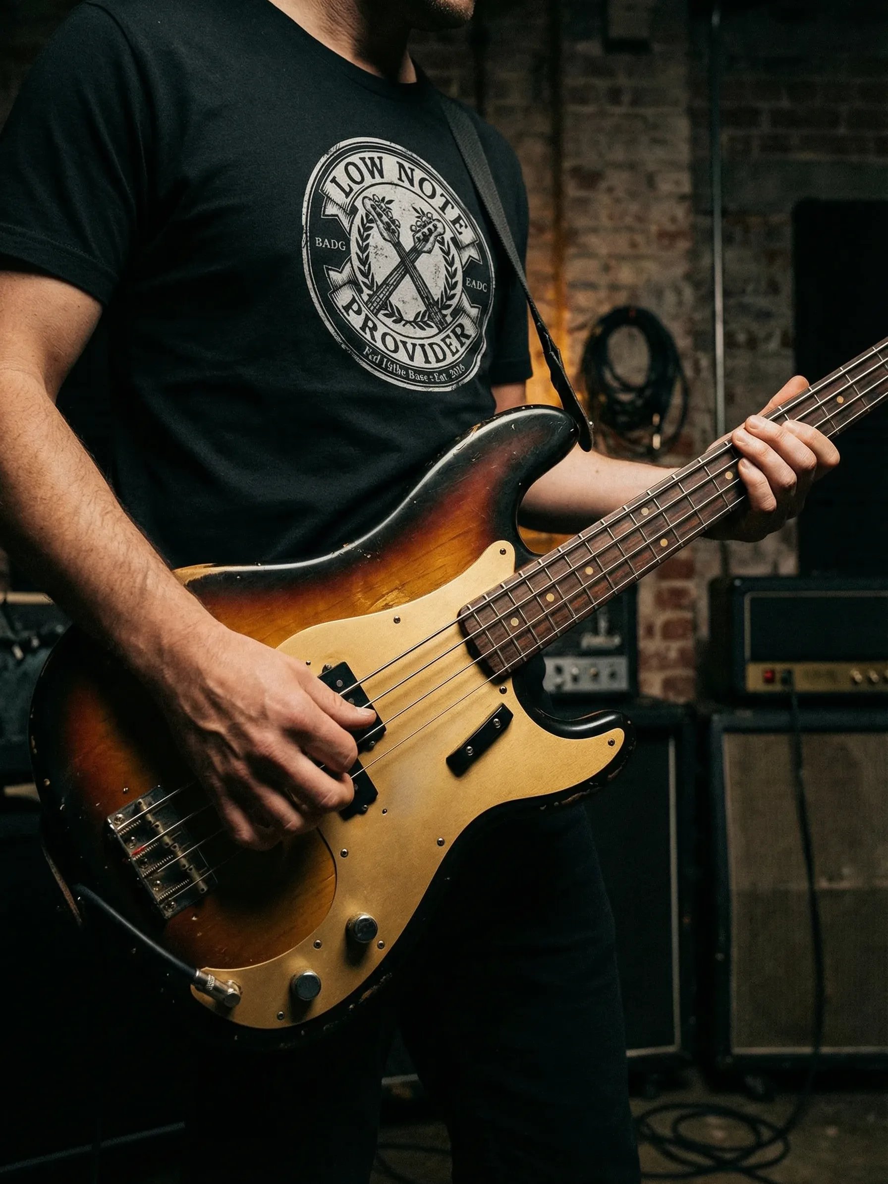 Low Note Provider™ T-Shirt – Bass Guitar Gift for Musicians product image (4)