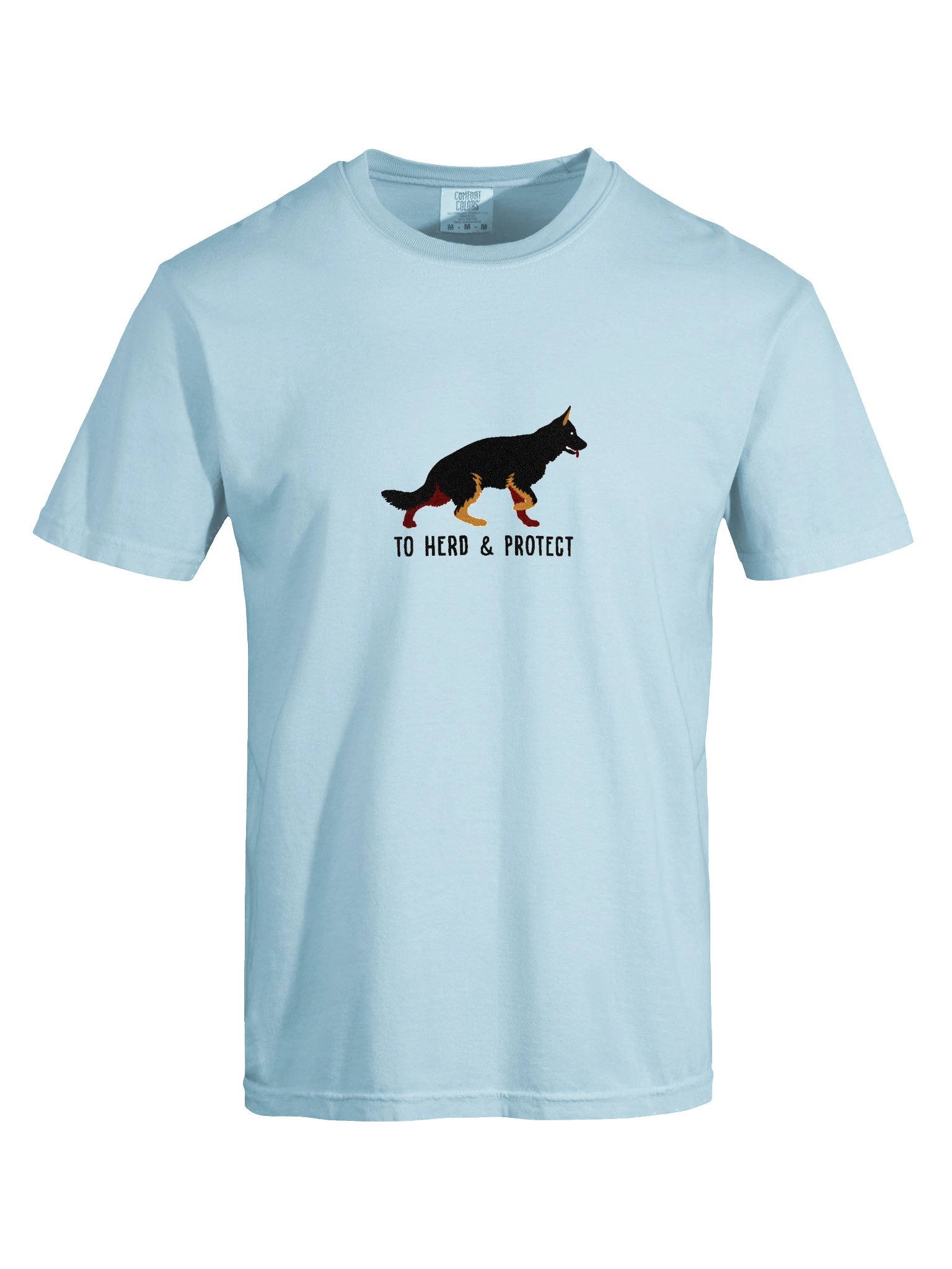 To Herd and Protect T-Shirt(Embroidered) of a German Shepherd(Black & Tan) product image (10)