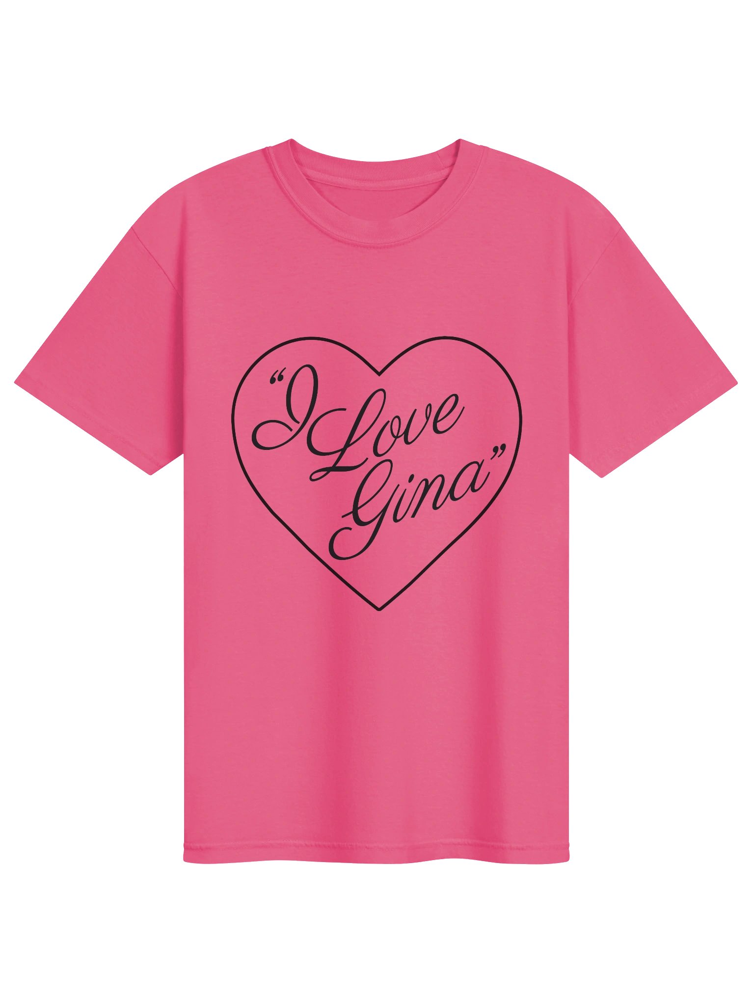 "I Love Gina" - Simple Graphic Tee product image (1)