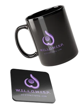 Super Mug and Coaster (black)