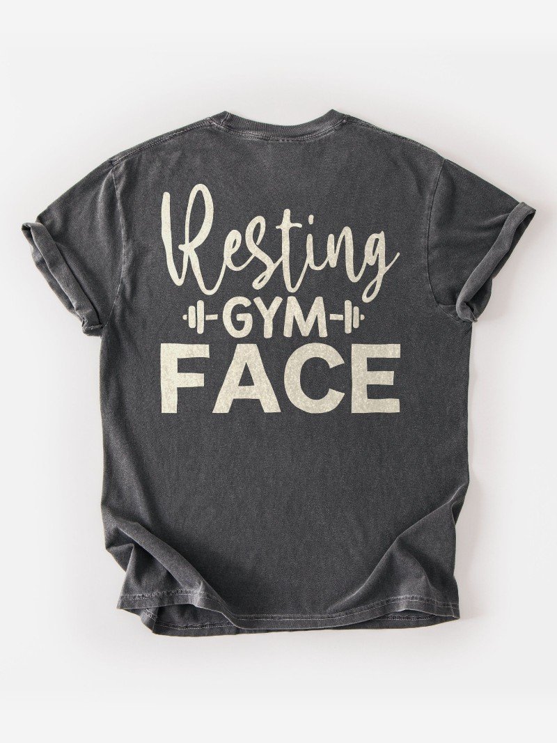 Resting Gym Face Oversized Gym Tee | Funny Gym Shirt product image (1)