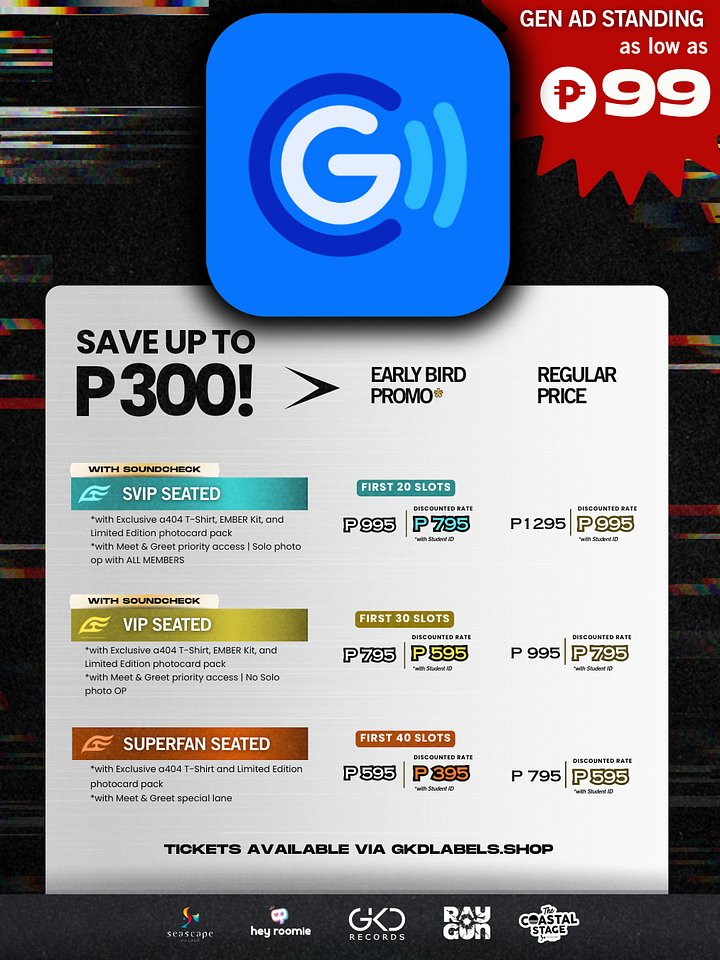[GCASH ONLY!!!] aRCHIVE 404 Concert Packages (EARLY BIRD) product image (1)
