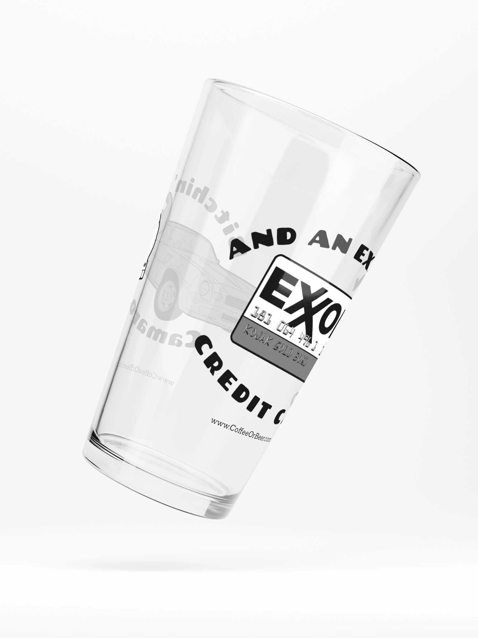 Bitchin' Camaro Credit Card Pint Glass product image (4)