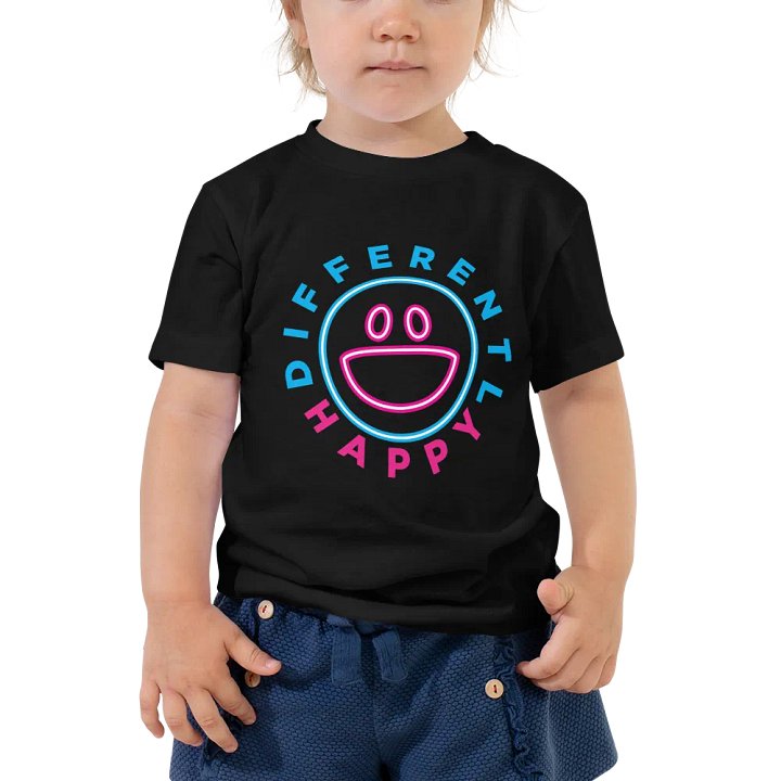 Kids Differently Happy Black T shirt product image (1)