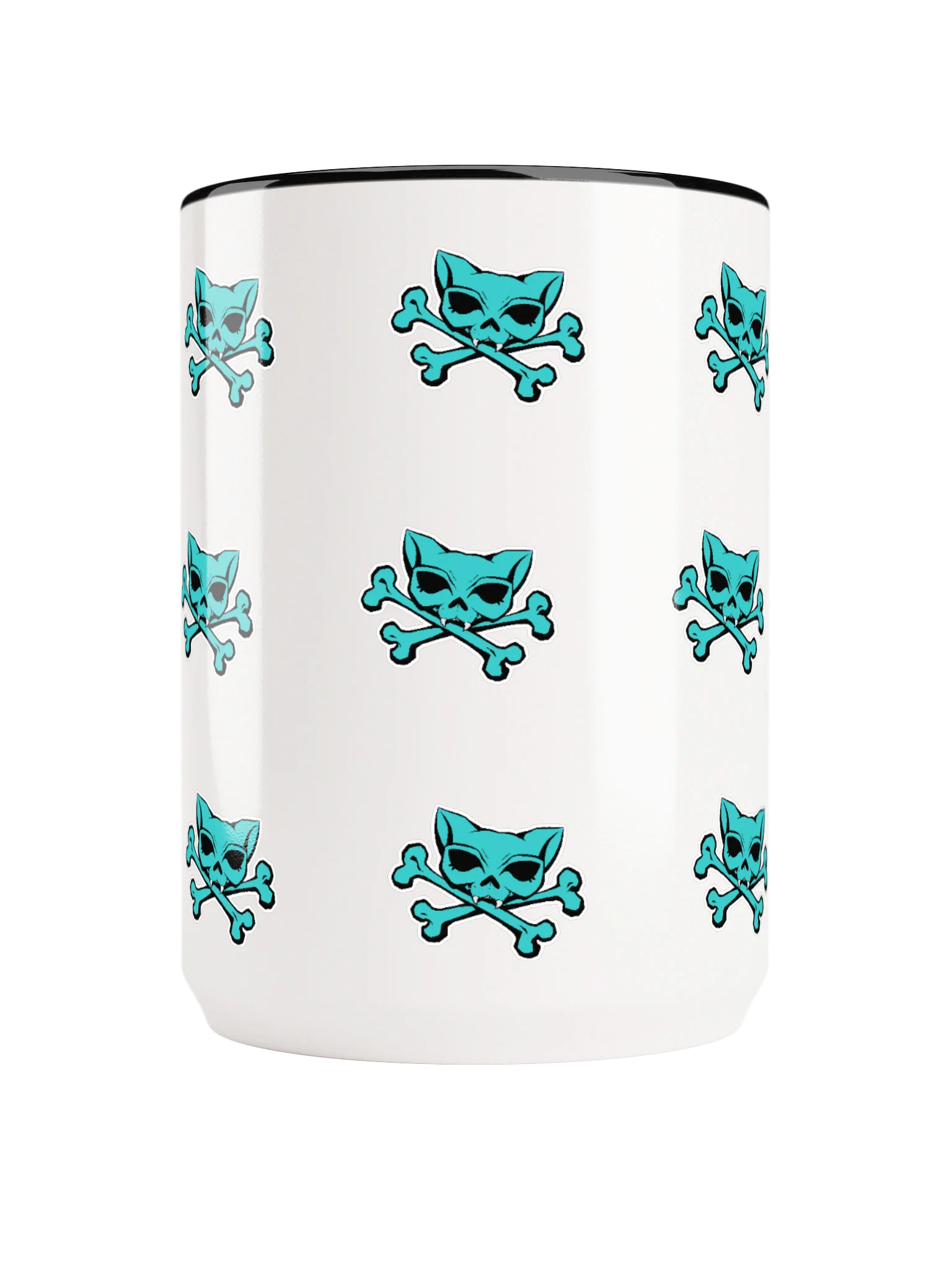Turquoise Kat Skull Colorful Mug product image (5)