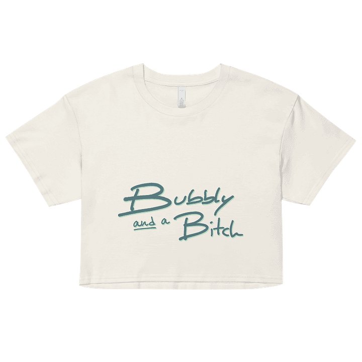 Bubbly and a B*tch (forest shadow design) printed cotton crop top product image (13)