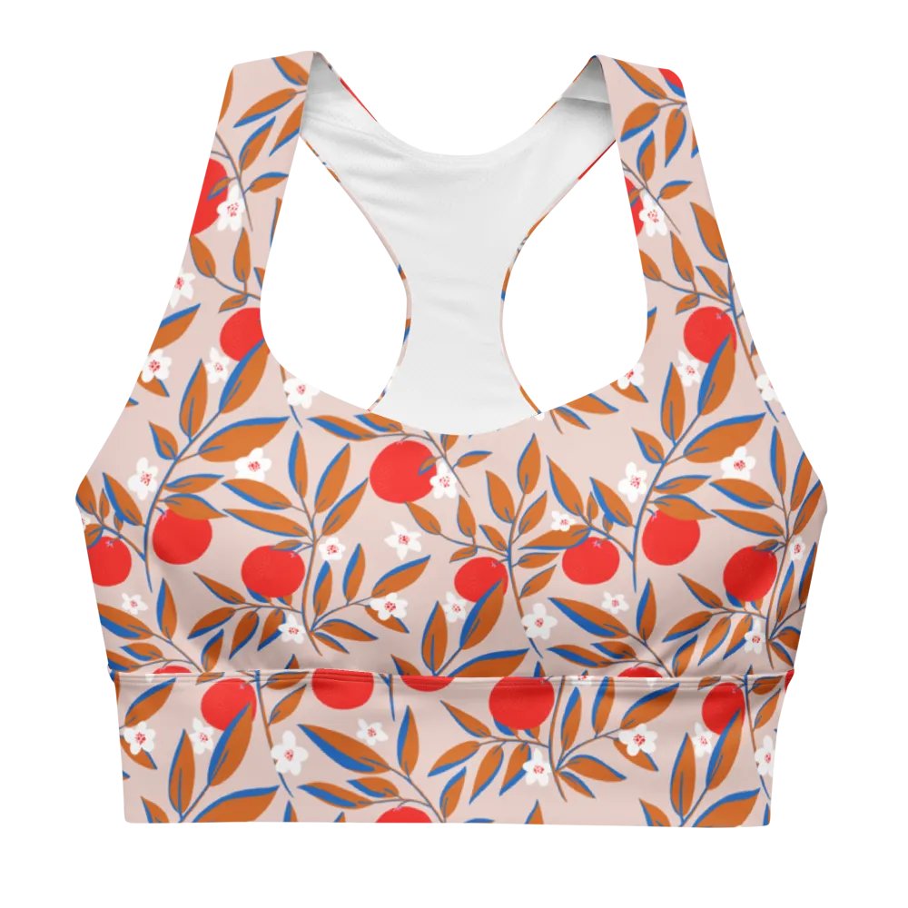 Fruity Vibes Recycled Longline Sports Bra product image (1)