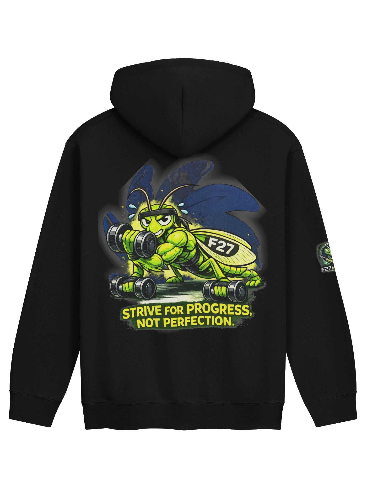 F27 Mantis Strength In Silence Unisex Hoodie | Motivational Gym Wear by FayzieBobs product image (1)