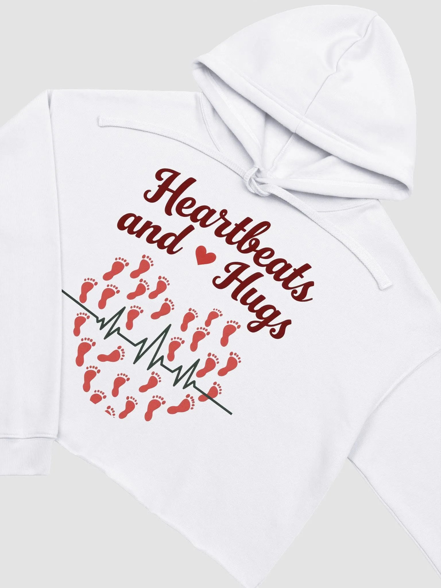 Heartbeat and Hugs Crop Hoodie product image (17)