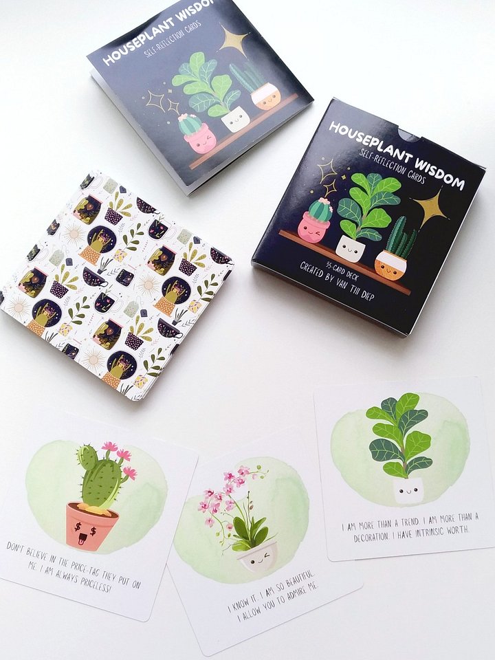 Houseplant Wisdom Self-Reflection Cards product image (1)