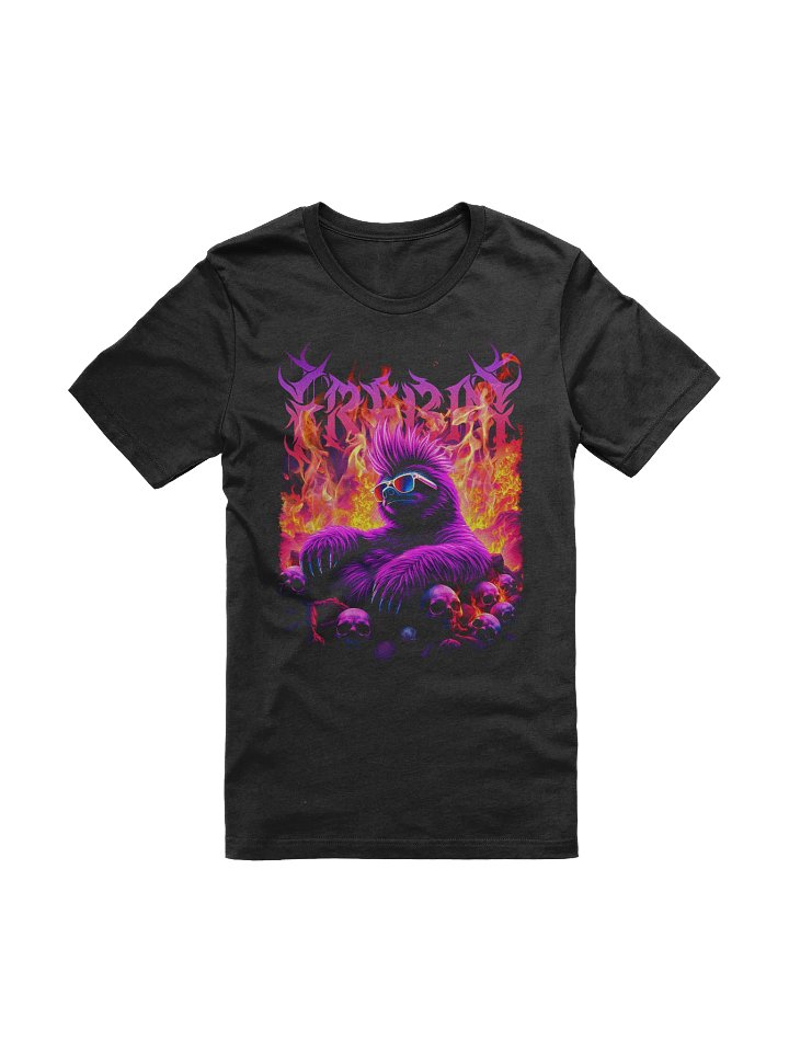 Inferno – Flaming Gothic Sloth T-Shirt product image (1)