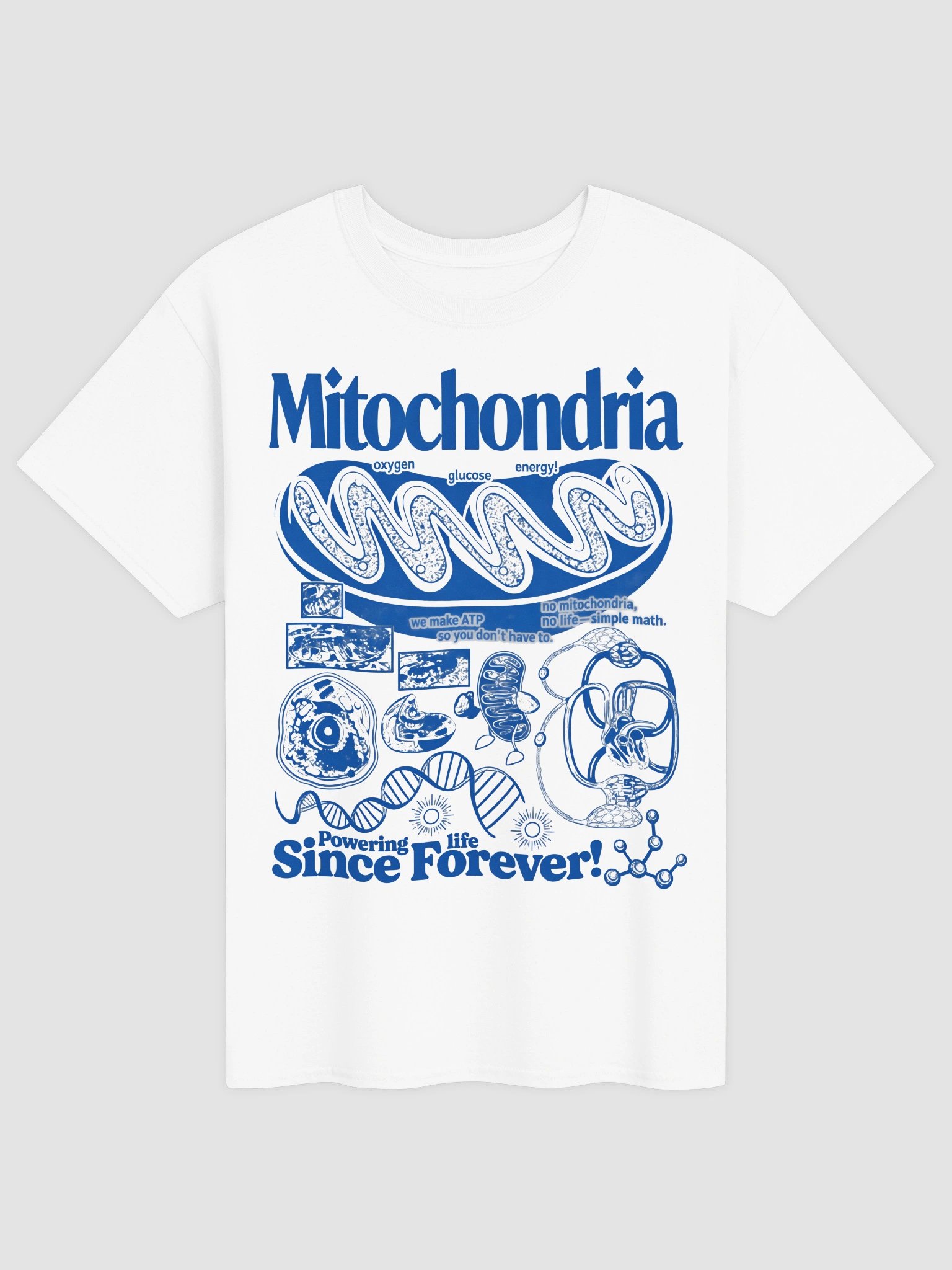 Mitochondria Vintage Science Shirt - Retro Biology ATP Graphic Tee product image (1)